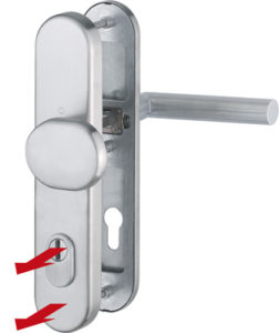DIN 18257 requirements for a security handle set
