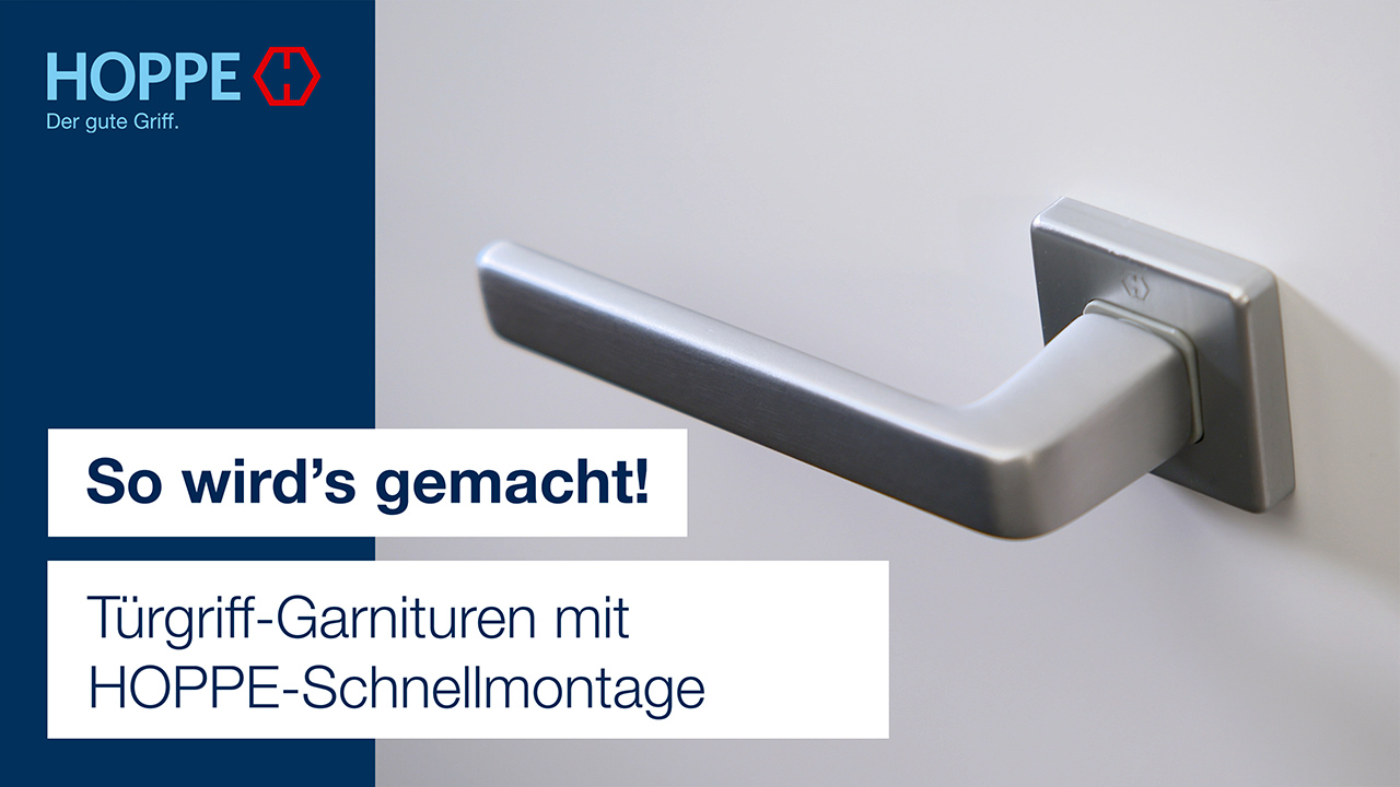 Türgriff-Garnituren mit HOPPE-Schnellmontage
