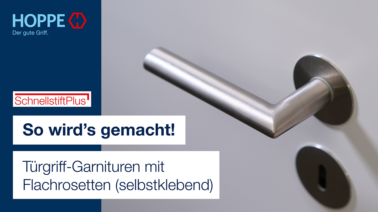Türgriff-Garnituren mit Flachrosetten (selbstklebend)