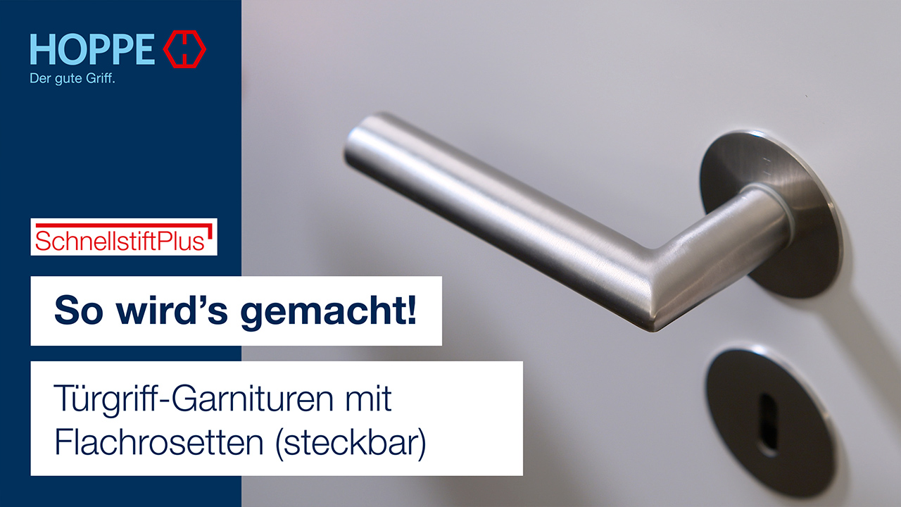 Türgriff-Garnituren mit Flachrosetten (steckbar)